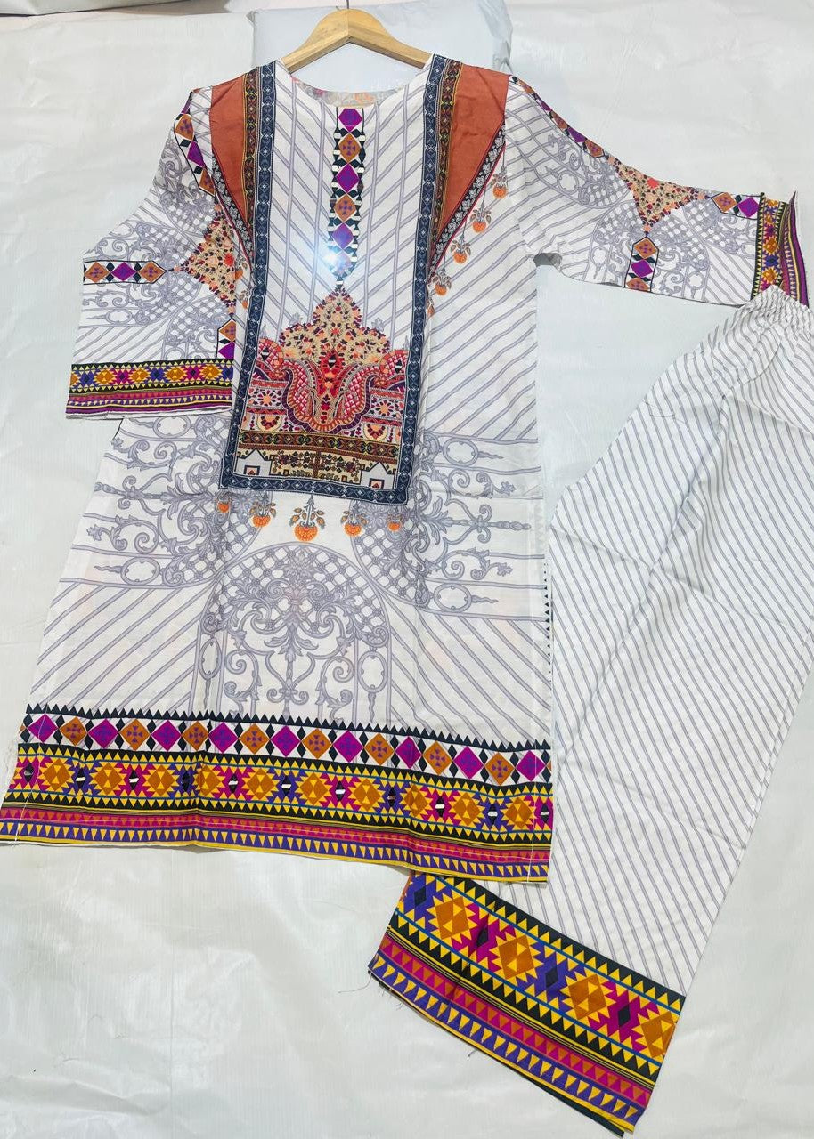 Libas Thread W.5 Lawn Digital Mirror Work Women 2pcs