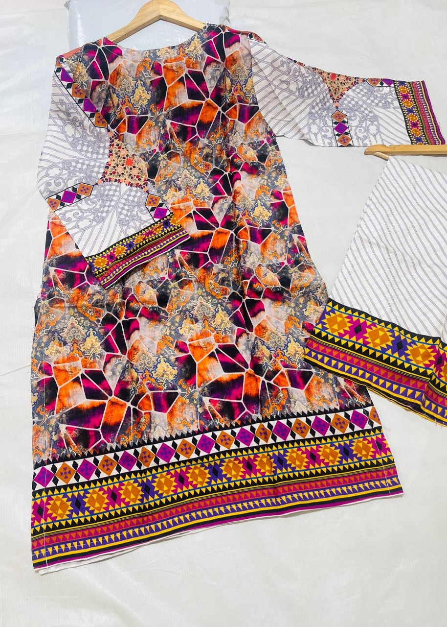 Libas Thread W.5 Lawn Digital Mirror Work Women 2pcs