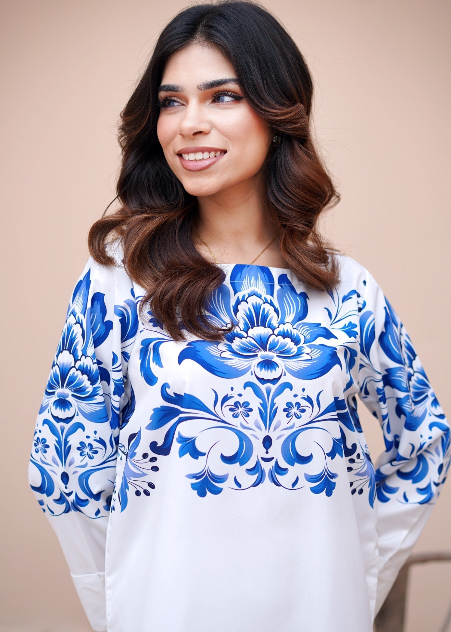 Nairah Azure White Women 2pcs