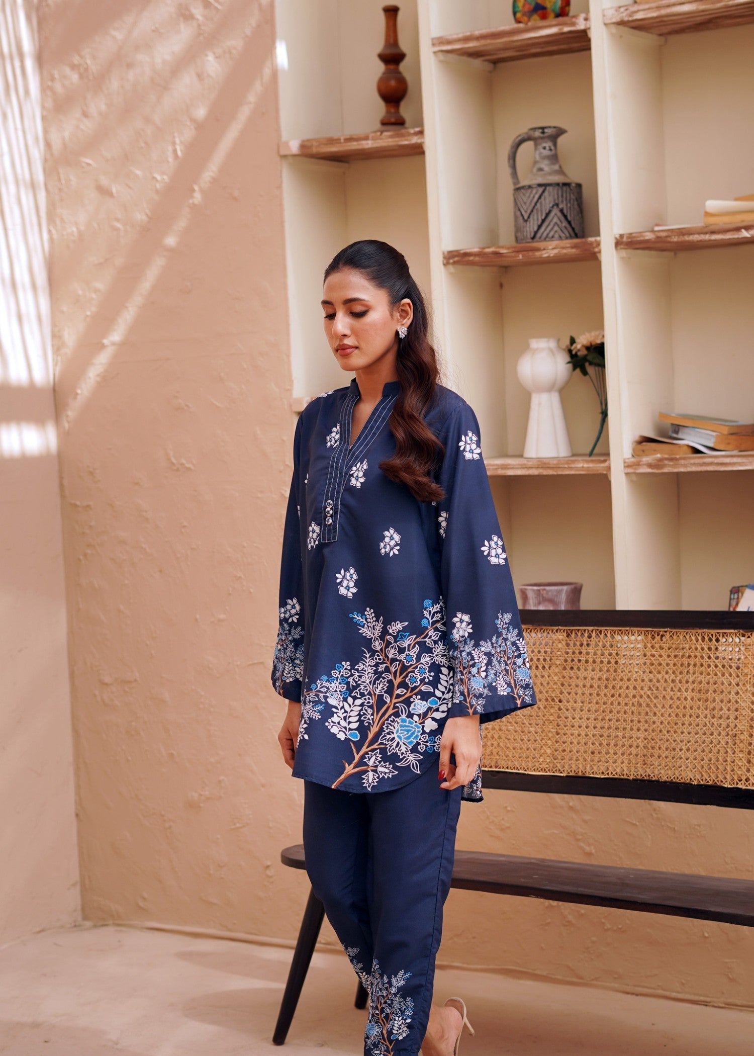 Nairah Midnight Blue Women 2pcs