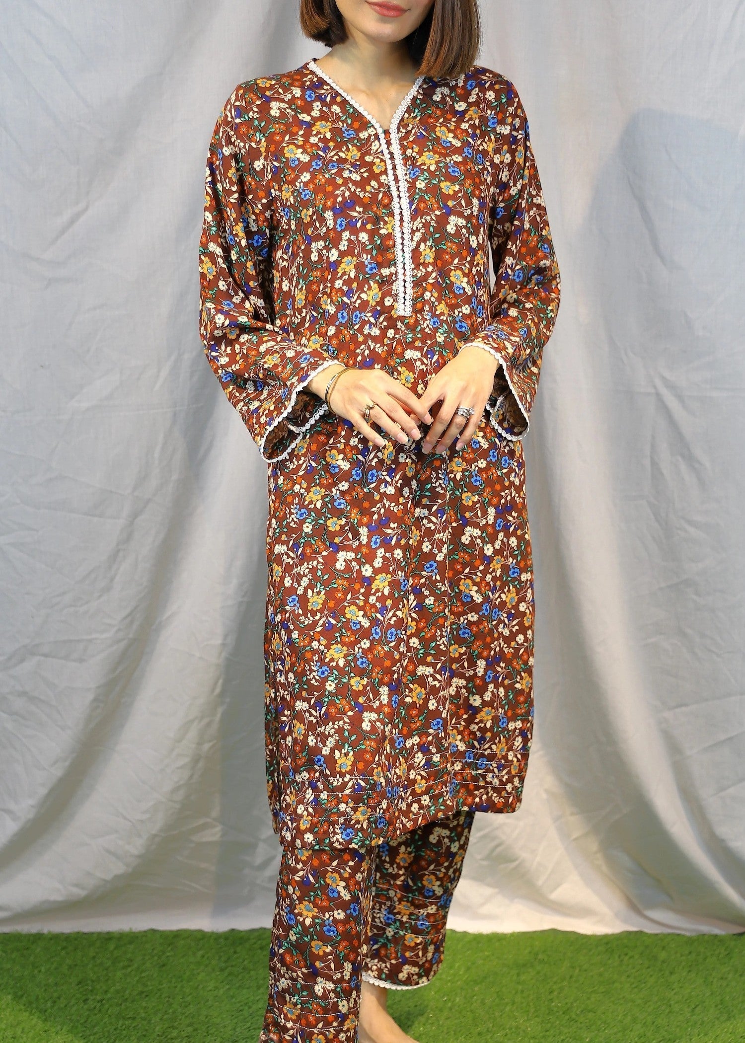 Amna Ali Nawaz Co Ord Set Linen LEENA Women 2pcs