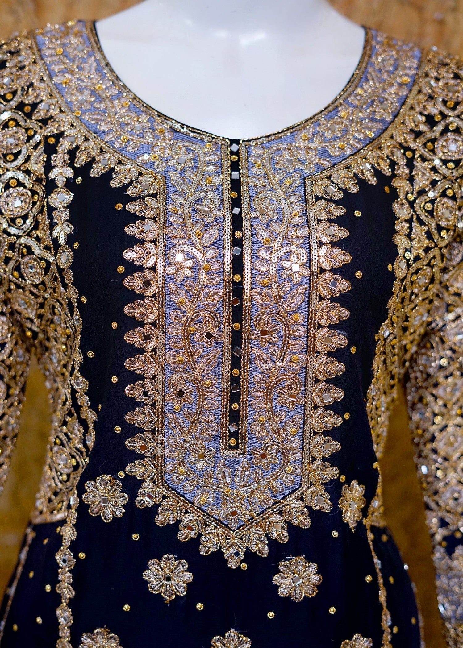 SAIRA SULTANA Areesh Navy Blue Women 3pcs