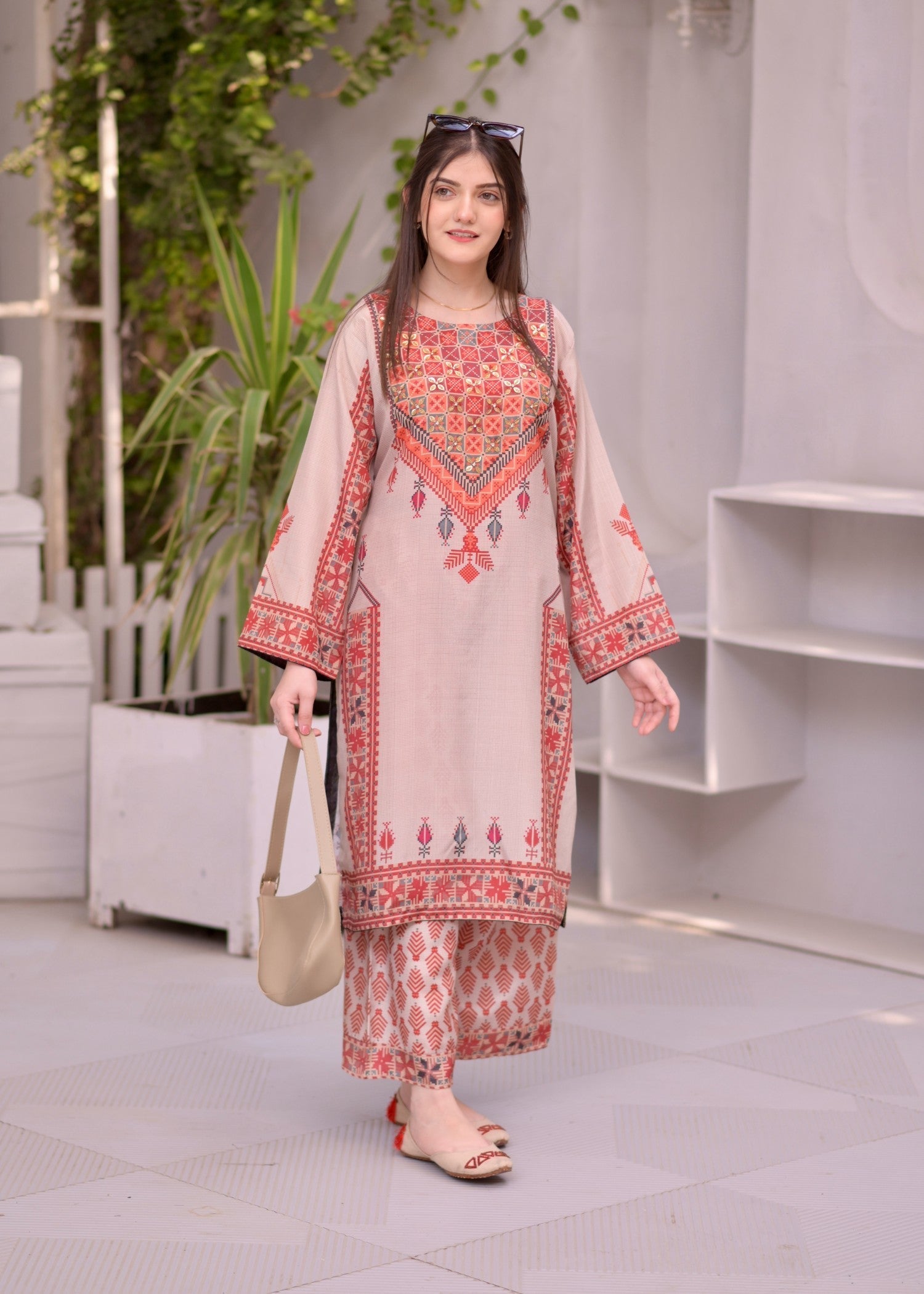 Elara Official Printed EL357G Women 2pcs