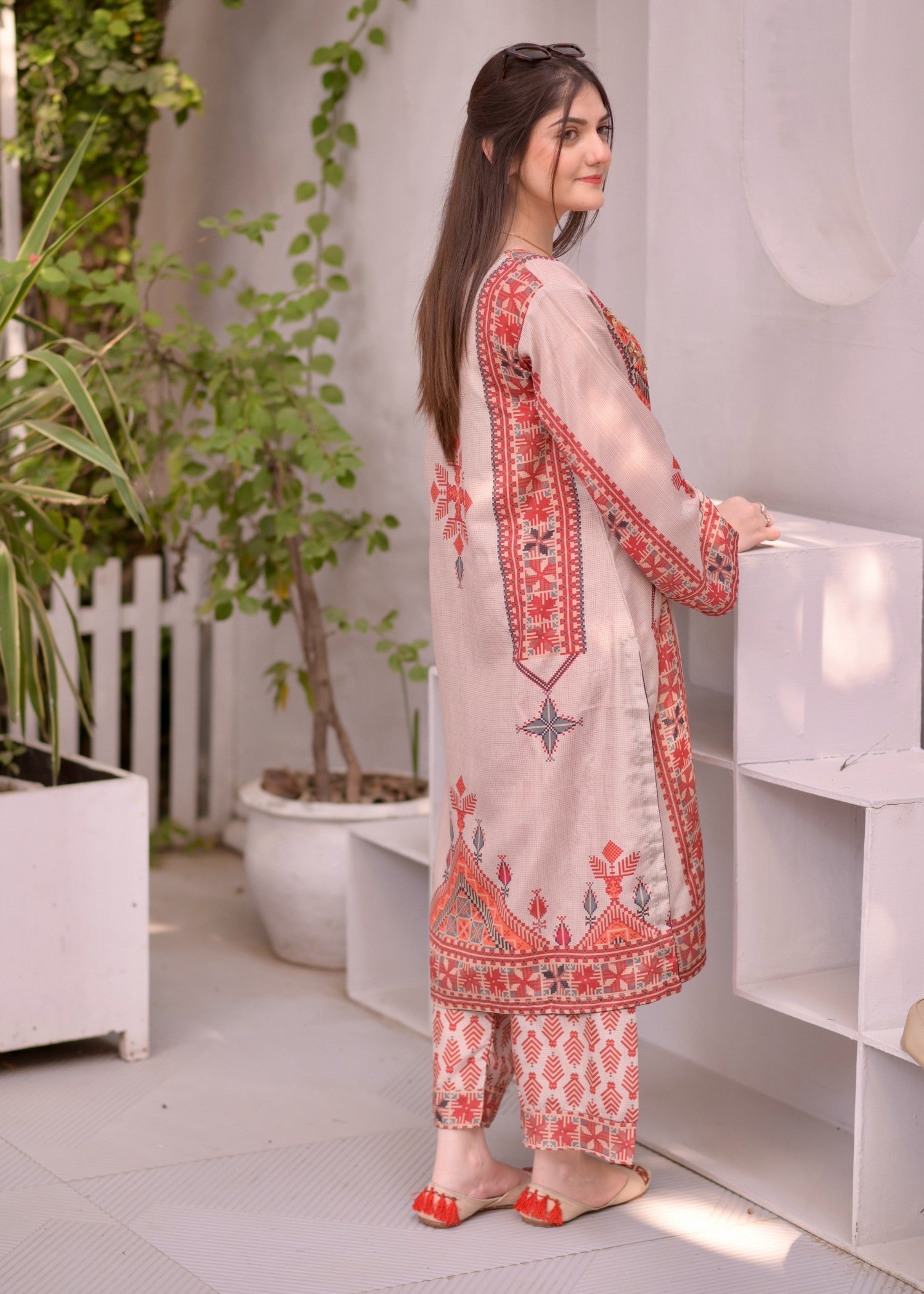 Elara Official Printed EL357G Women 2pcs