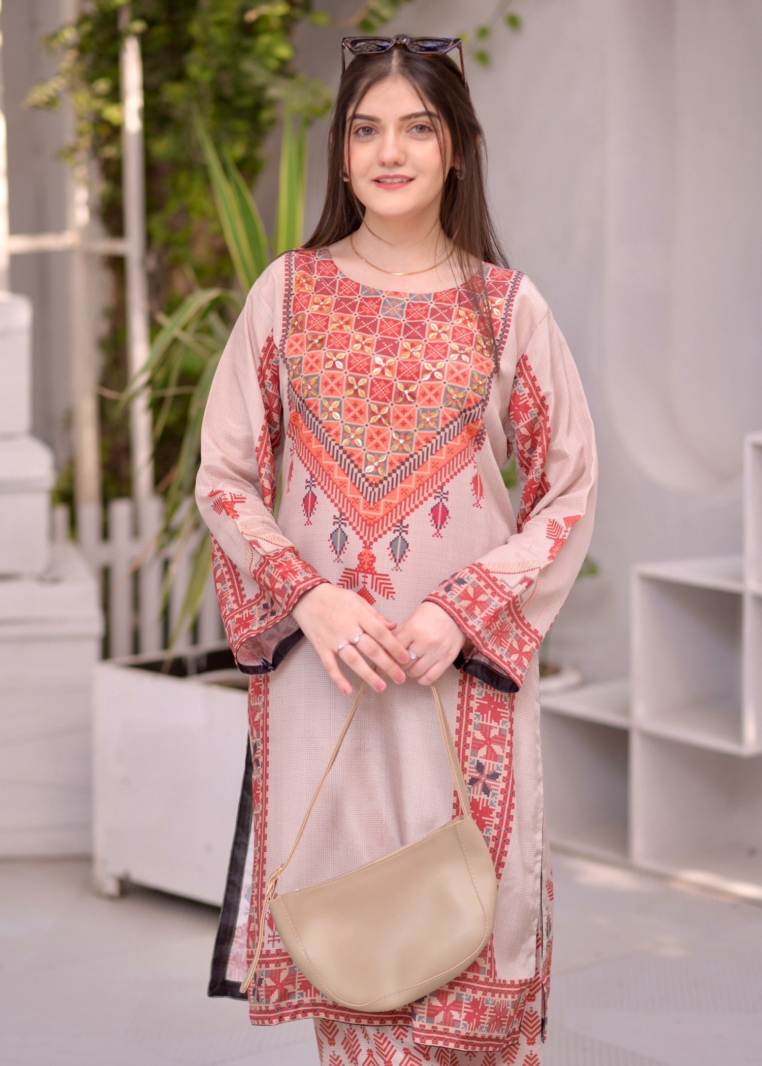 Elara Official Printed EL357G Women 2pcs