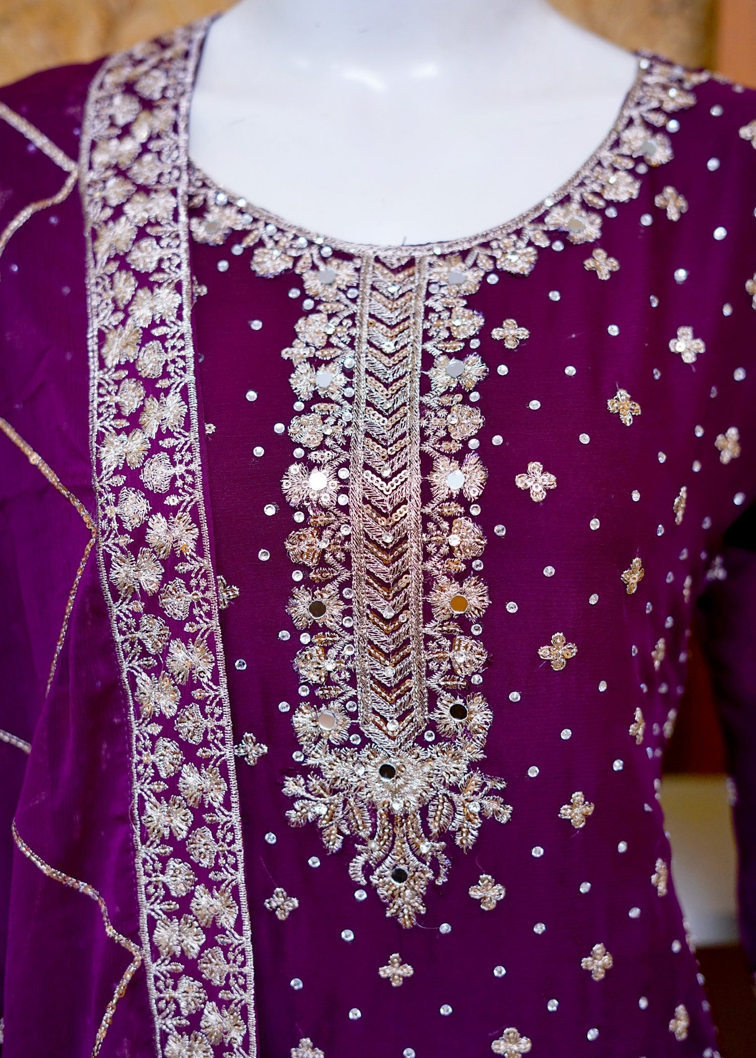 SAIRA SULTANA Mahrosh Plum Women 3pcs