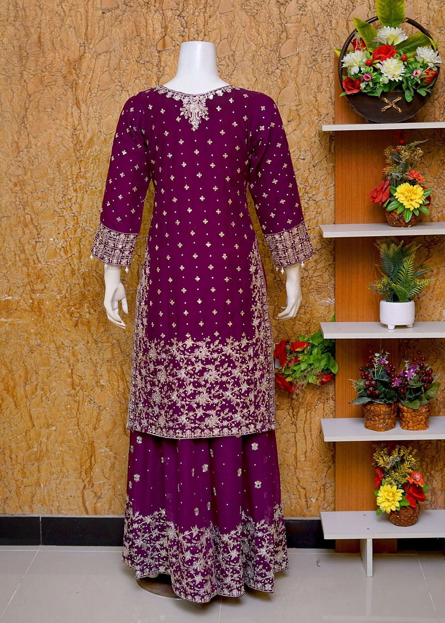 SAIRA SULTANA Mahrosh Plum Women 3pcs