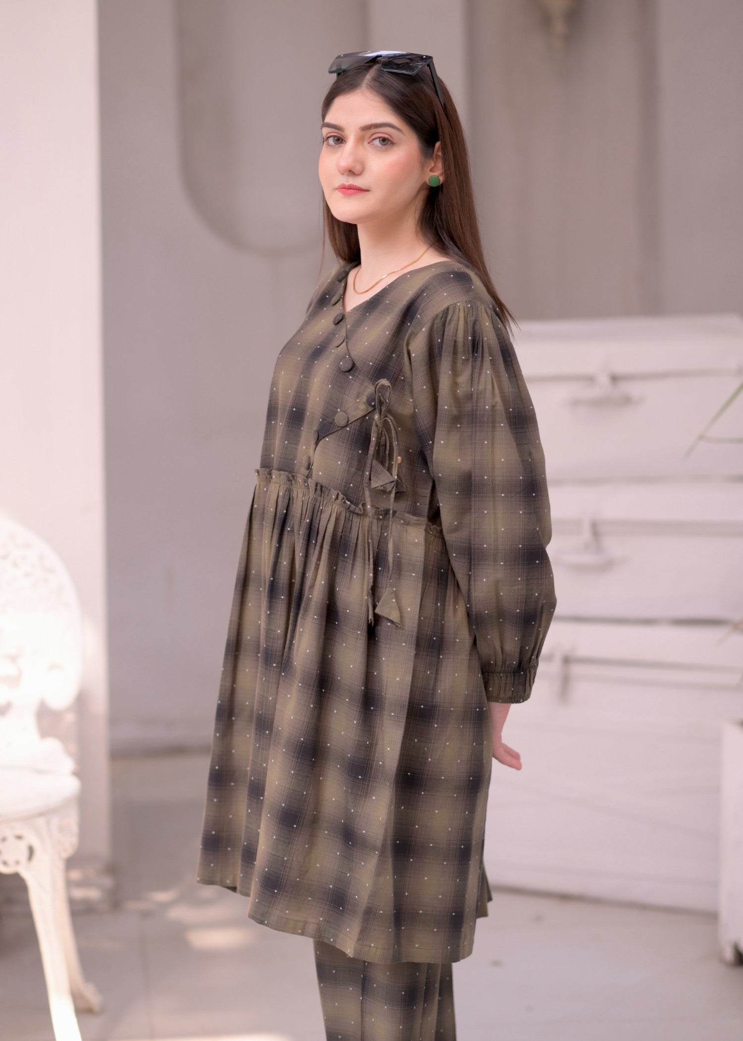 Elara Official Checkered EL359G Women 2pcs