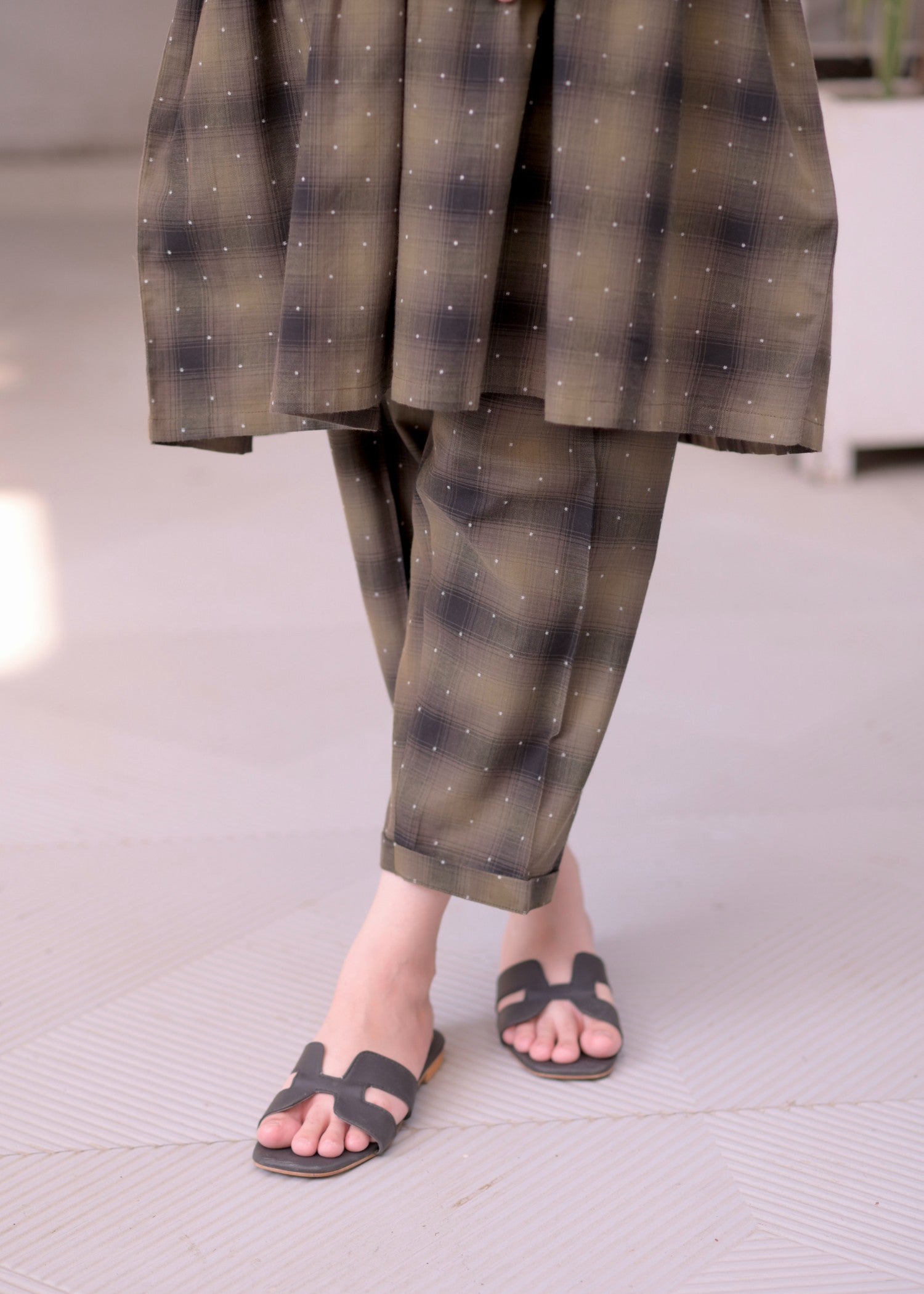 Elara Official Checkered EL359G Women 2pcs