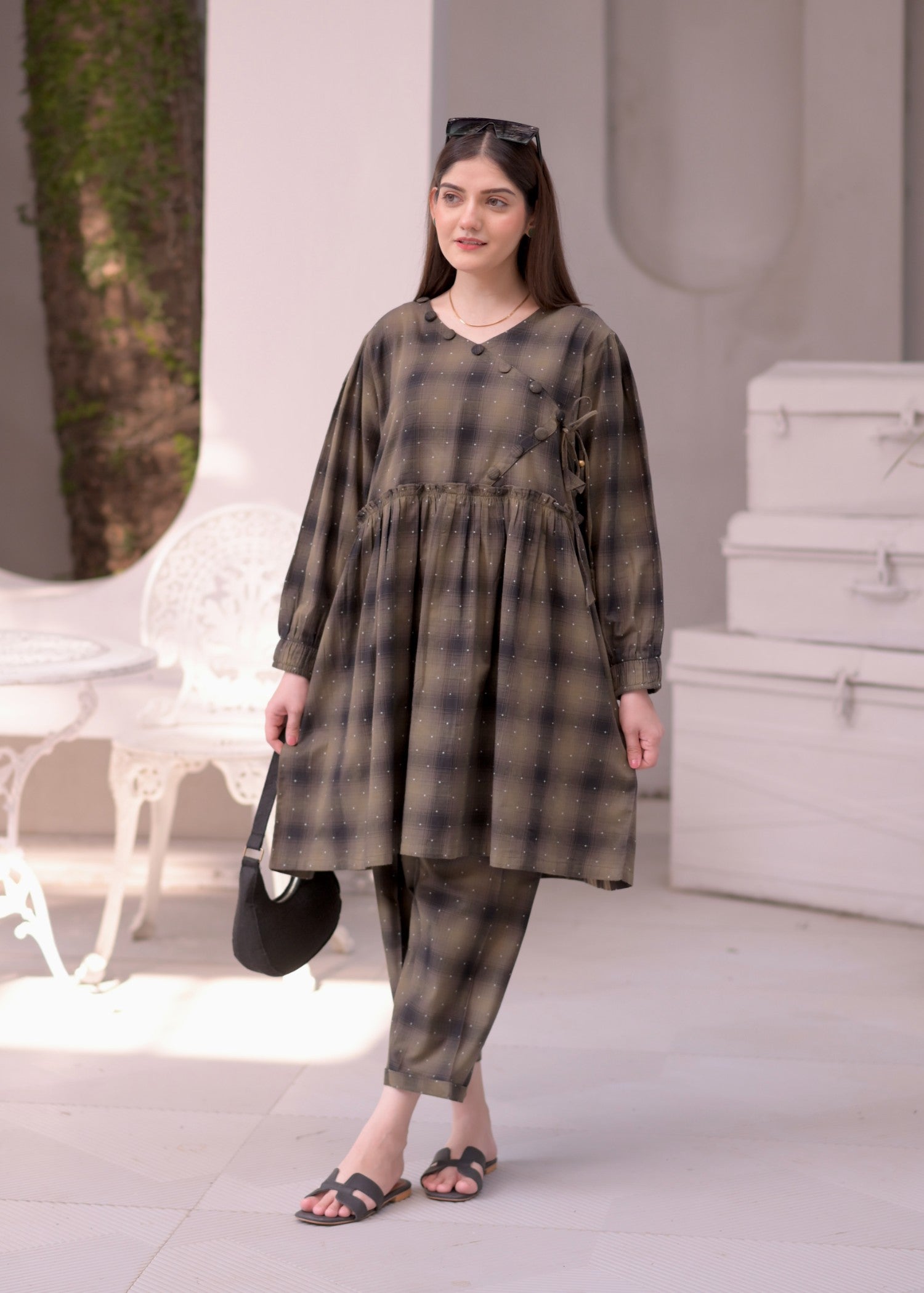 Elara Official Checkered EL359G Women 2pcs