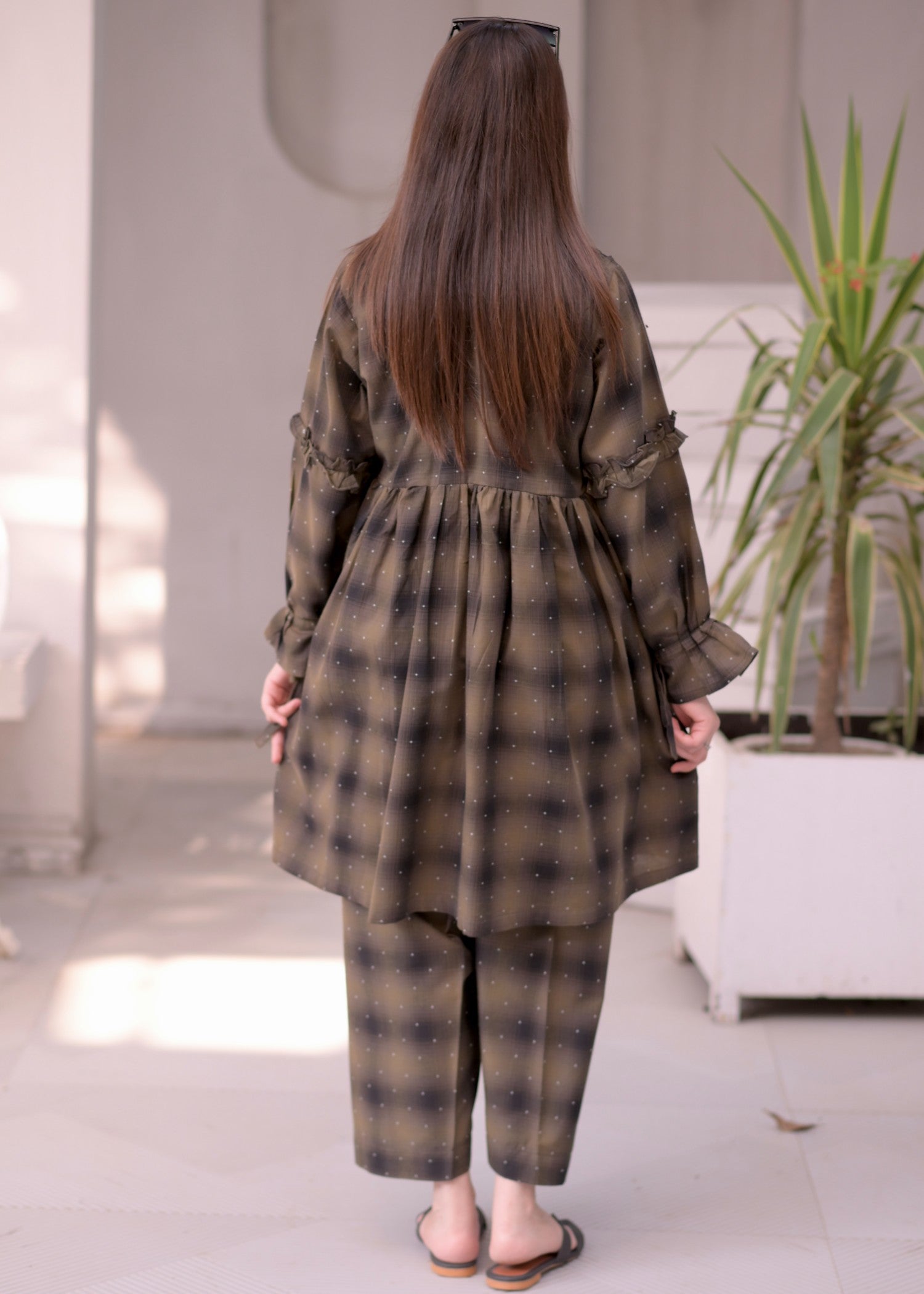 Elara Official Checkered Plating EL360G Women 2pcs