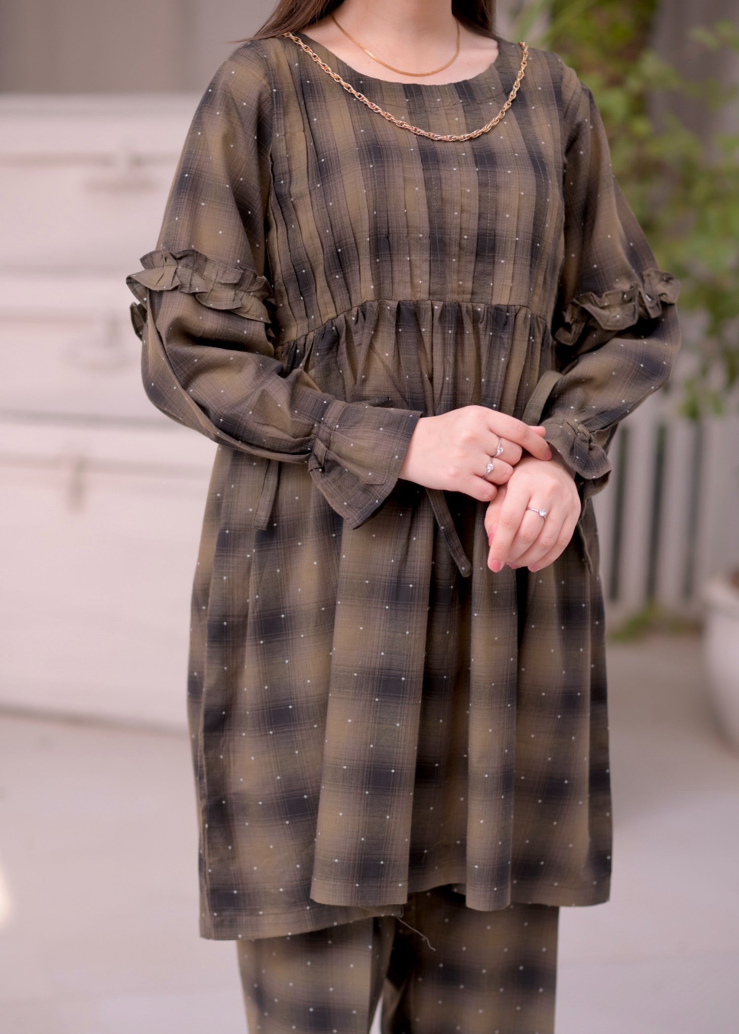 Elara Official Checkered Plating EL360G Women 2pcs