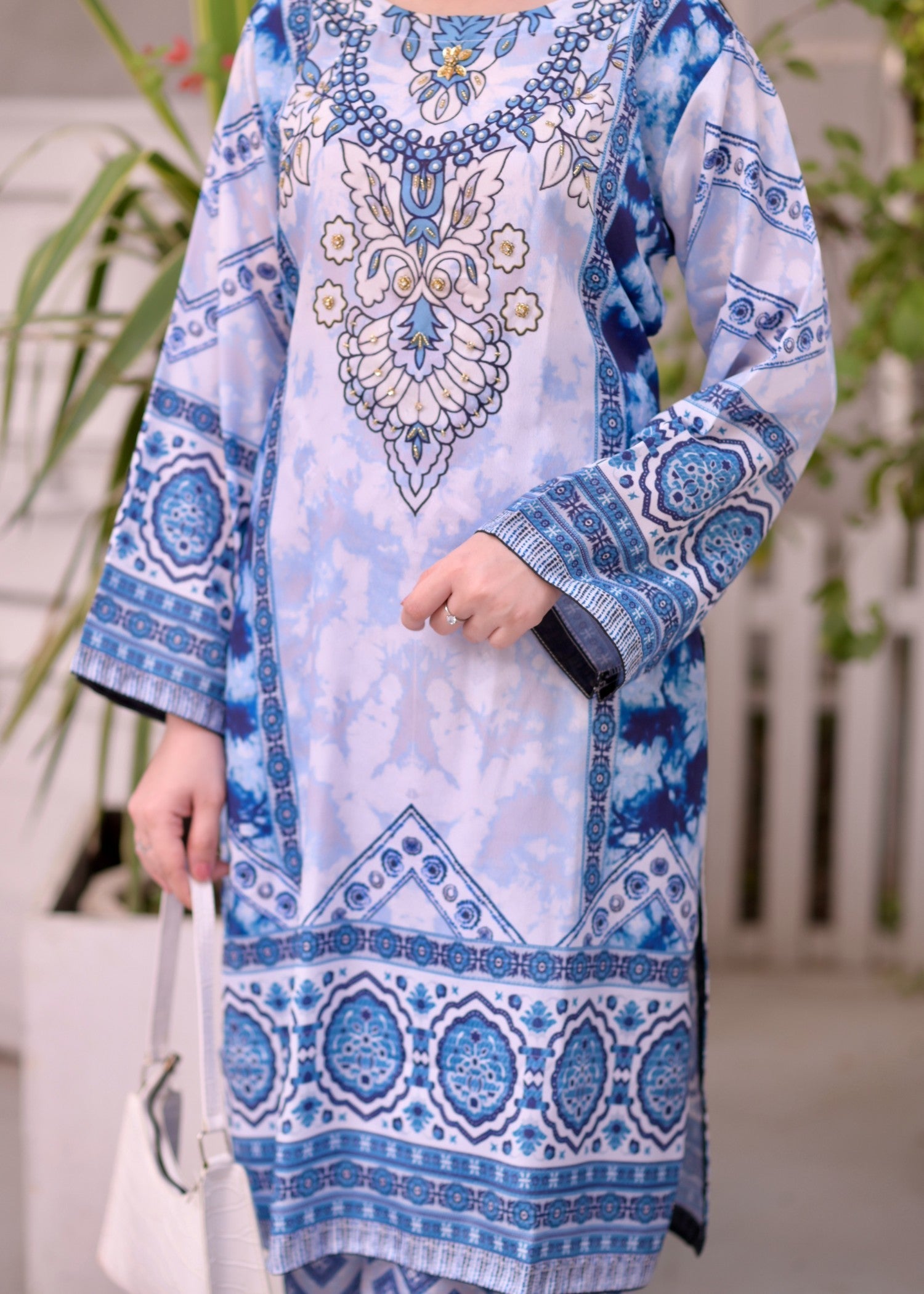 Elara Official Printed EL362G Women 2pcs