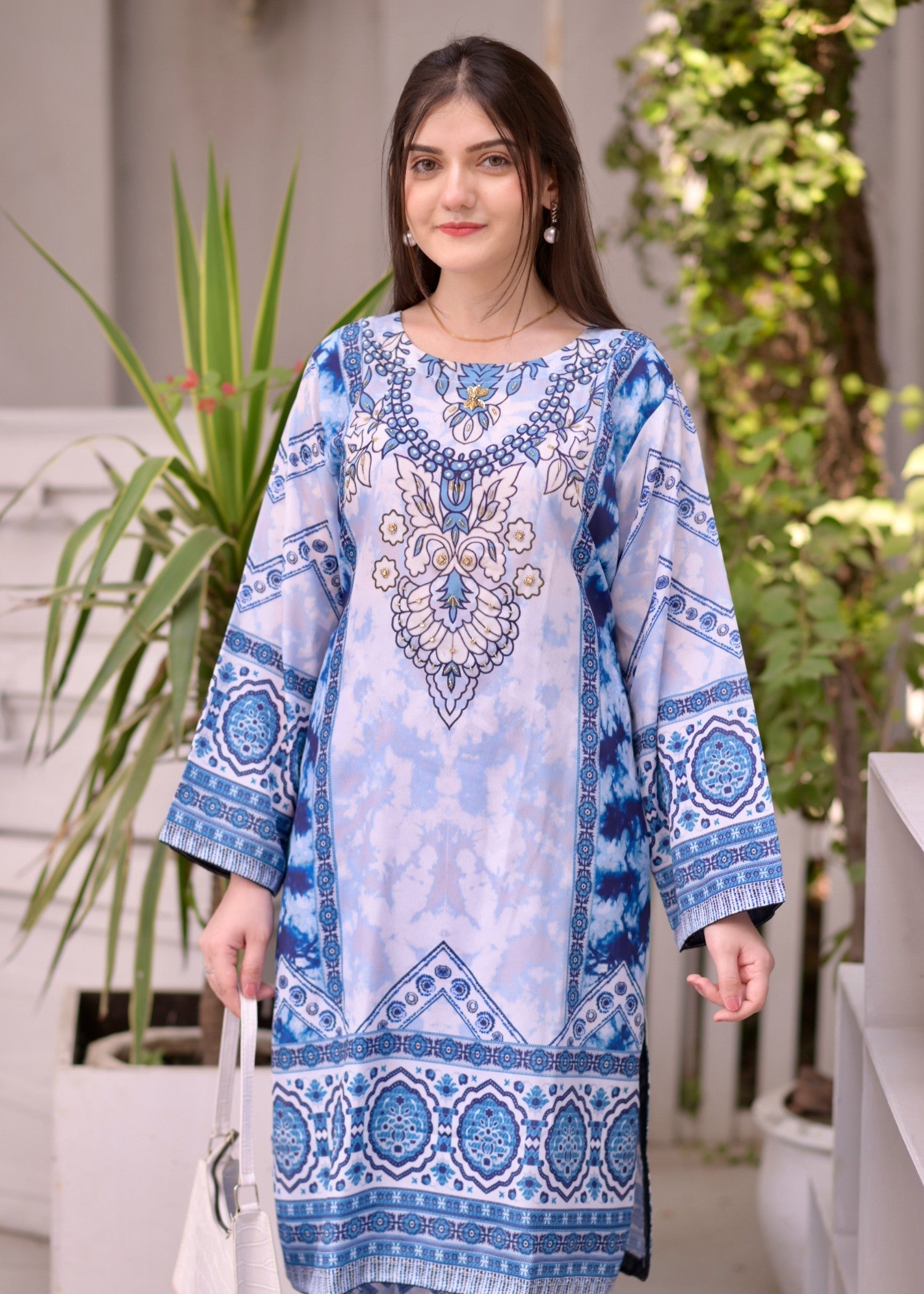 Elara Official Printed EL362G Women 2pcs