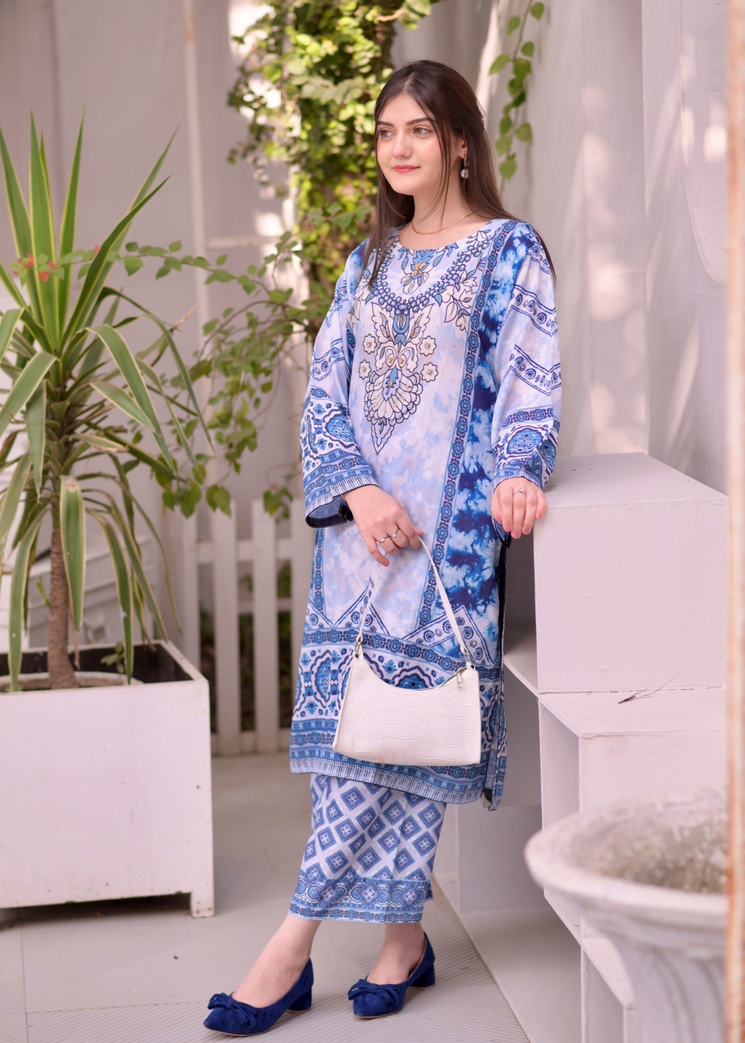 Elara Official Printed EL362G Women 2pcs