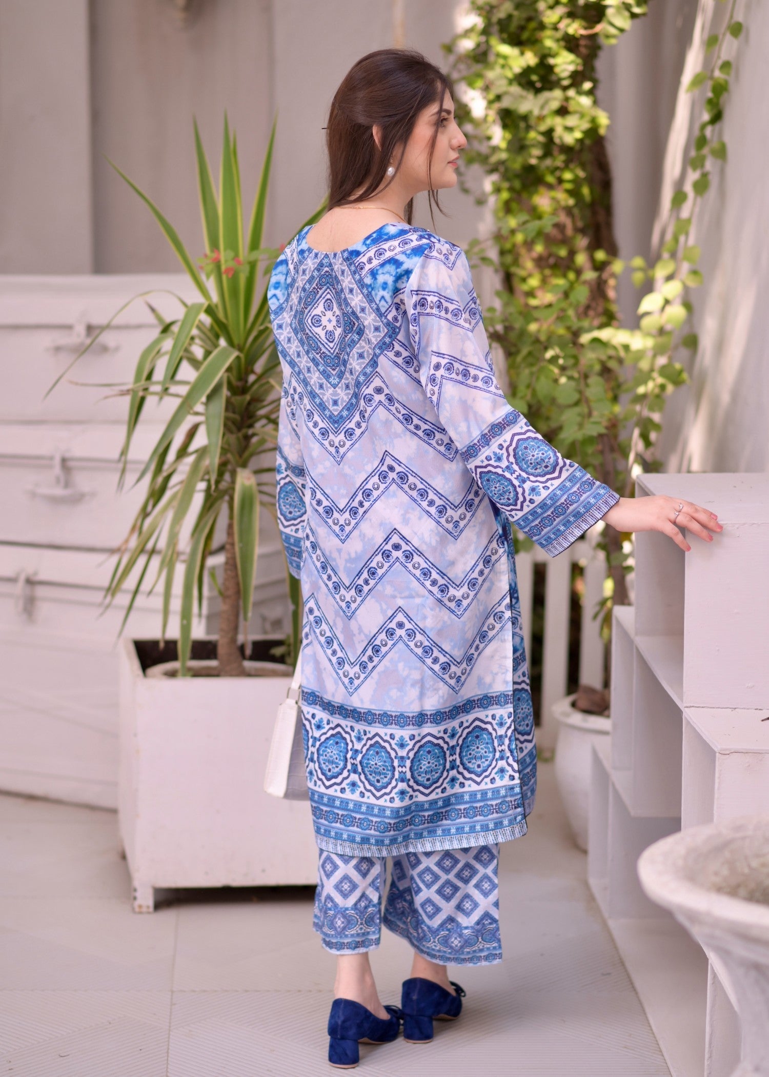 Elara Official Printed EL362G Women 2pcs