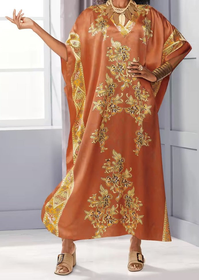 Soukpk Coral Kaftan Women 1pcs