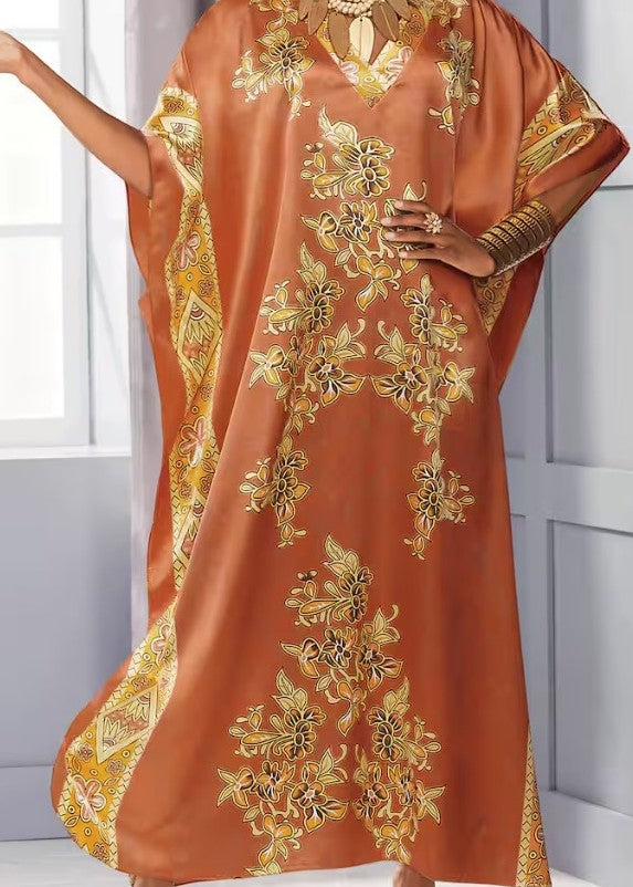 Soukpk Coral Kaftan Women 1pcs