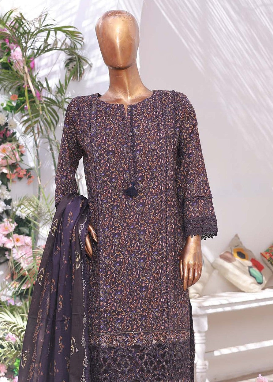 Suntex Fabrics PLUM SHIRT EMBROIDERED Women 3pcs