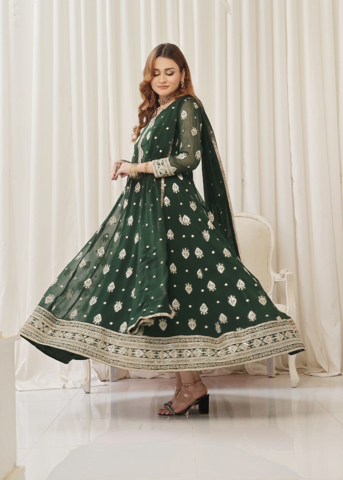 Abaan Zohan Raunak Green Women 3pcs