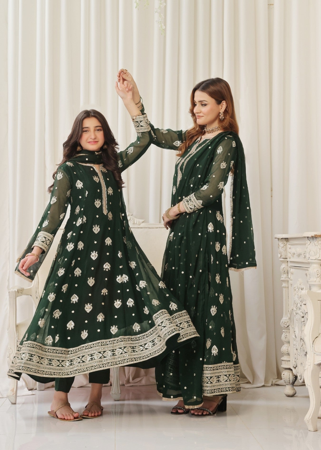 Abaan Zohan Raunak Green Women 3pcs