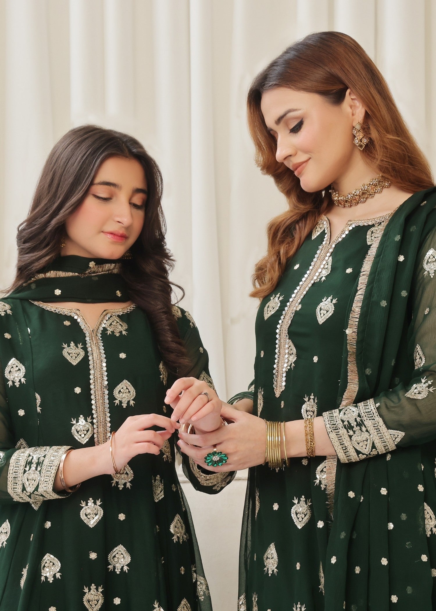 Abaan Zohan Raunak Green Women 3pcs