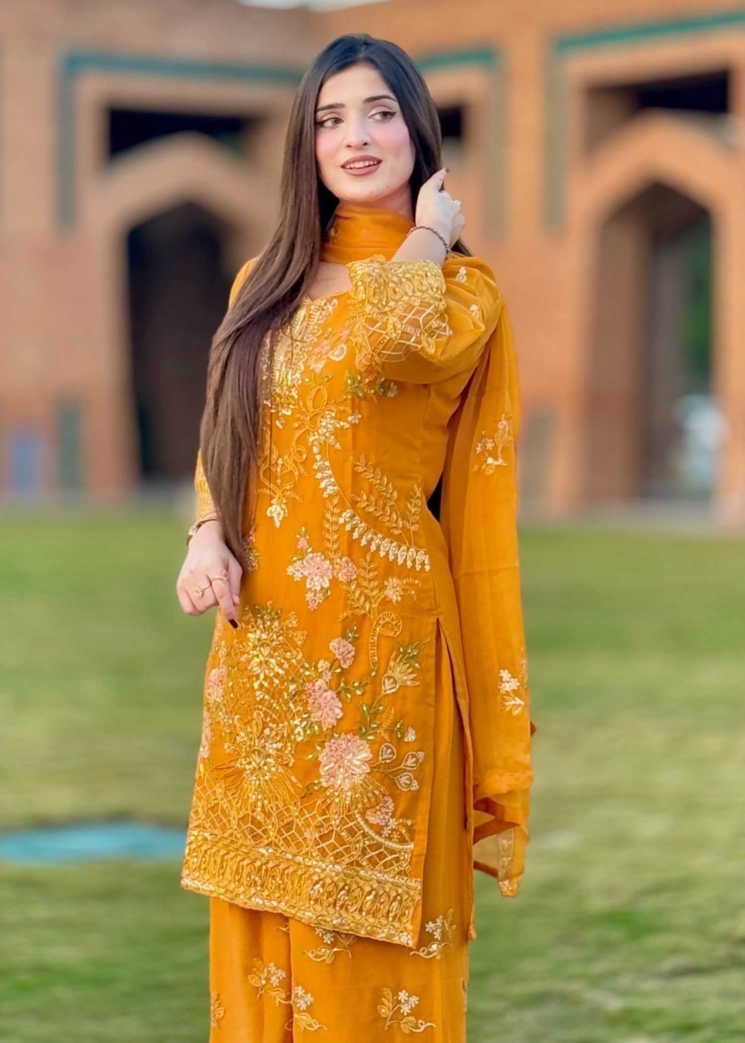 Four Season Boutique PINEAPPLE CHIFFON MUSTARD Women 3pcs