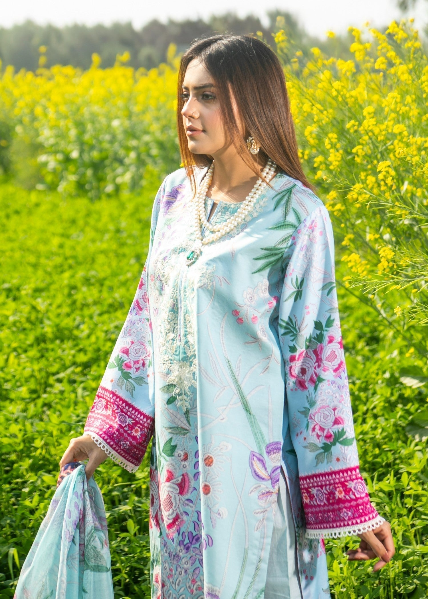 Chandan Nagri DAISY BLUE Women 3pcs