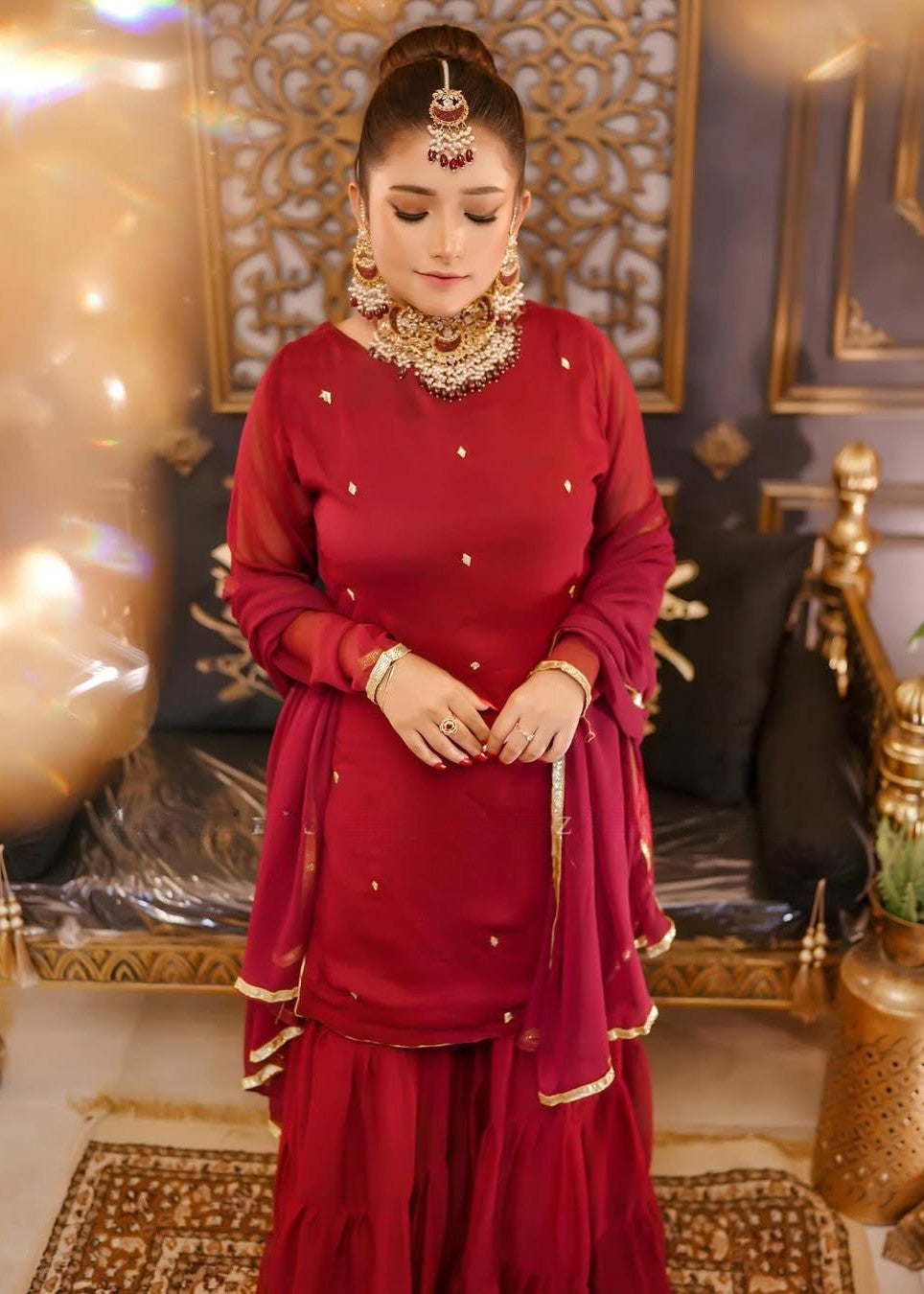 Eshals Wardrobe Crimson Bloom Women 3pcs