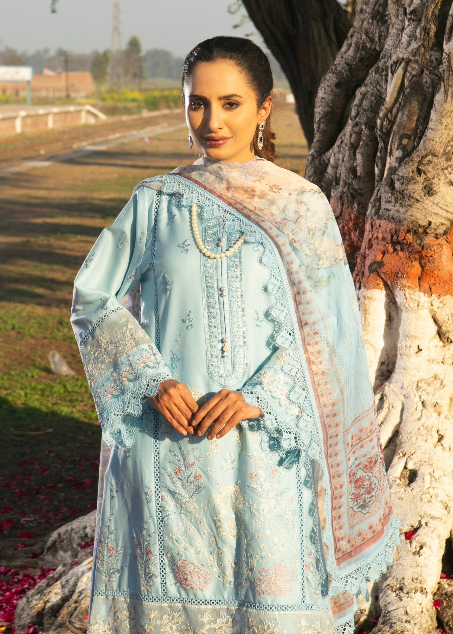 Chandan Nagri RIMNA LightBlue Women 3pcs