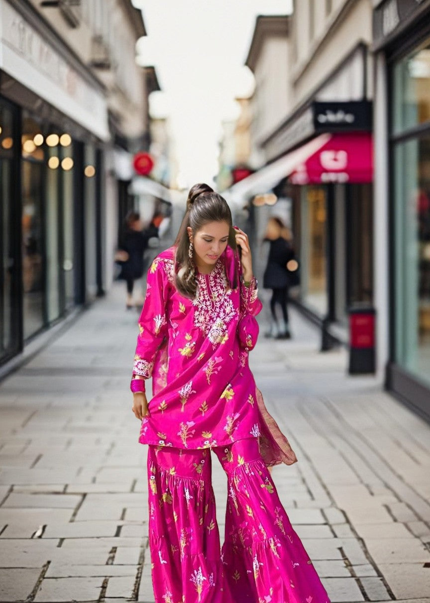 Libas Thread Patch Gharara Women 2pcs