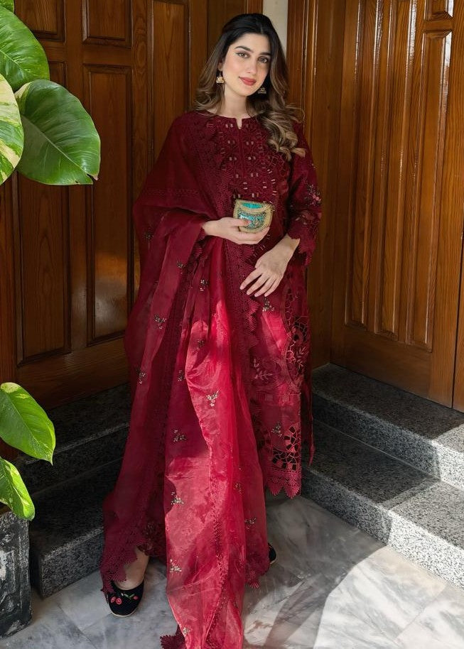 Ba.Pret BA Maroon Fancy Lawn BA 1017 Women 4pcs