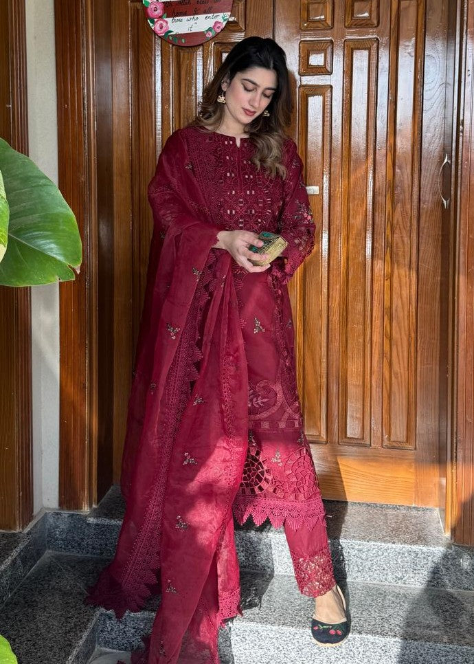 Ba.Pret BA Maroon Fancy Lawn BA 1017 Women 4pcs