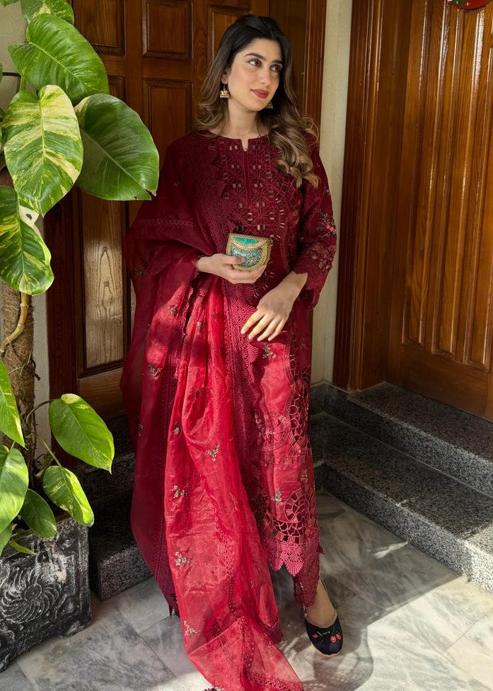 Ba.Pret BA Maroon Fancy Lawn BA 1017 Women 4pcs