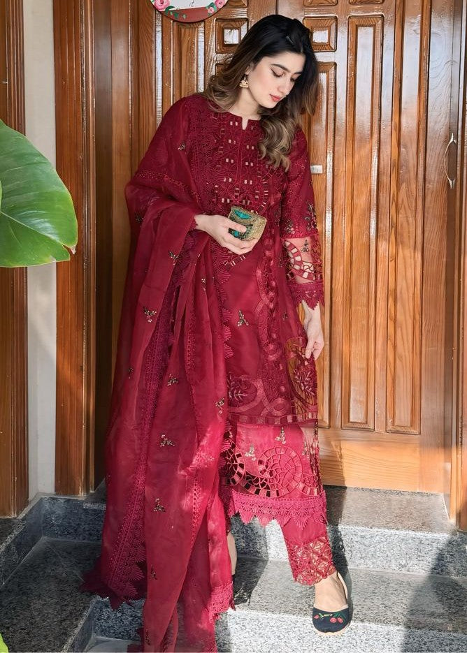 Ba.Pret BA Maroon Fancy Lawn BA 1017 Women 4pcs