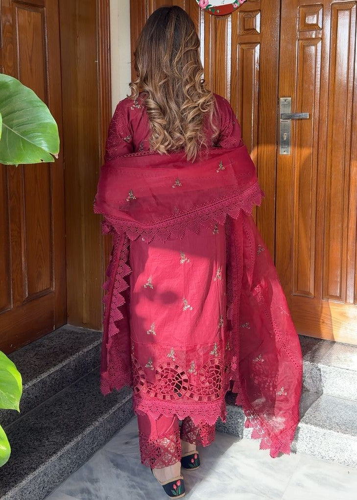 Ba.Pret BA Maroon Fancy Lawn BA 1017 Women 4pcs