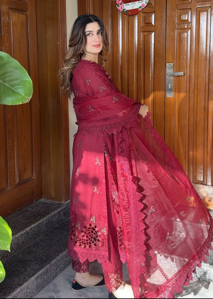 Ba.Pret BA Maroon Fancy Lawn BA 1017 Women 4pcs