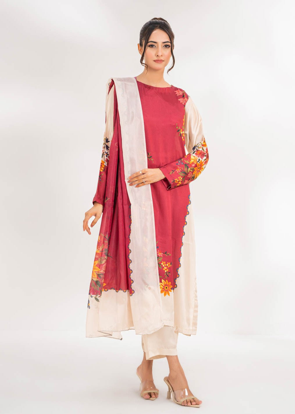 Tng (The Next Generation) Eevaa | Stitched | | Printed Silk Women 3pcs