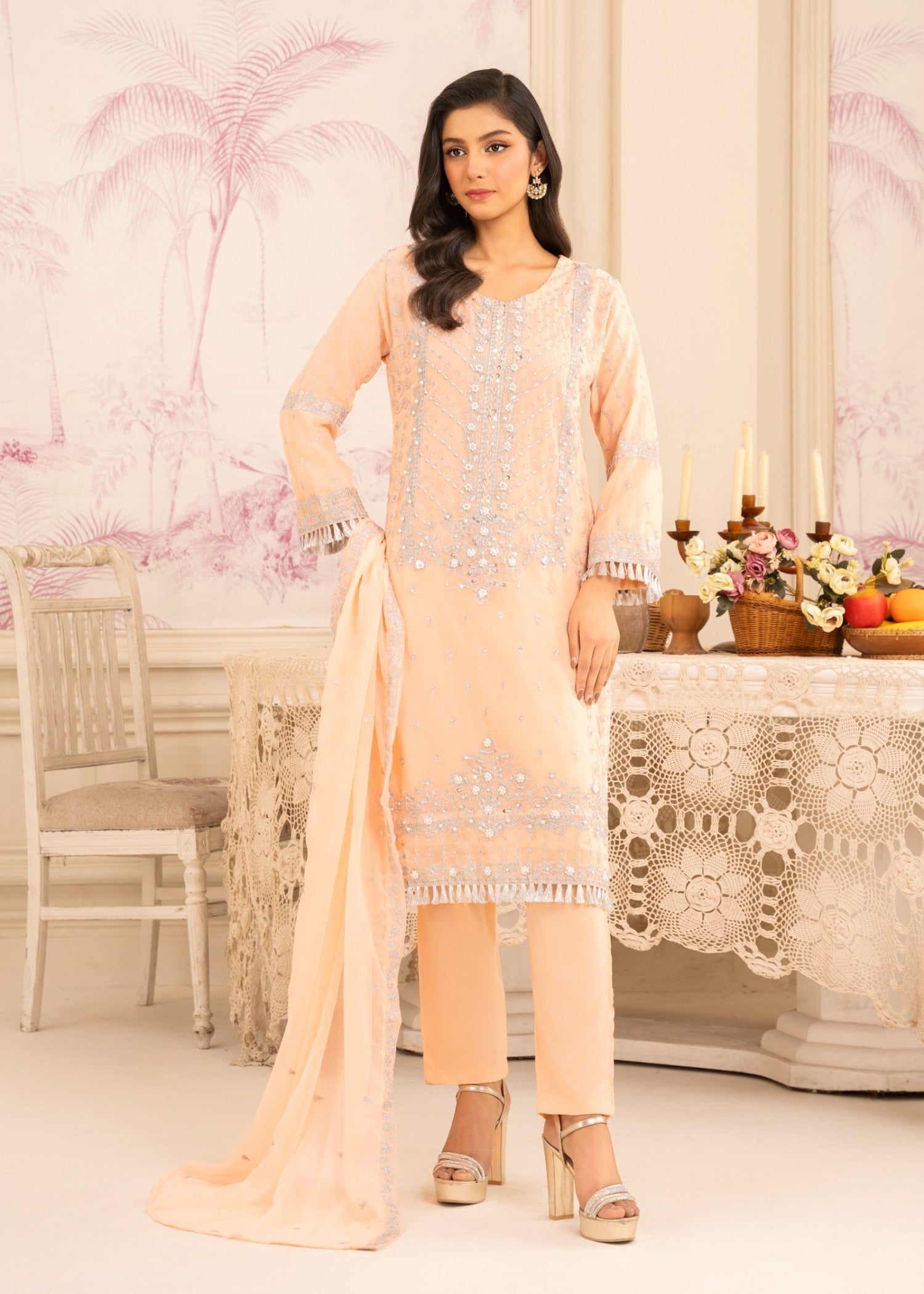 Four Season Boutique JUMMI CHIFFON PEACH Women 3pcs