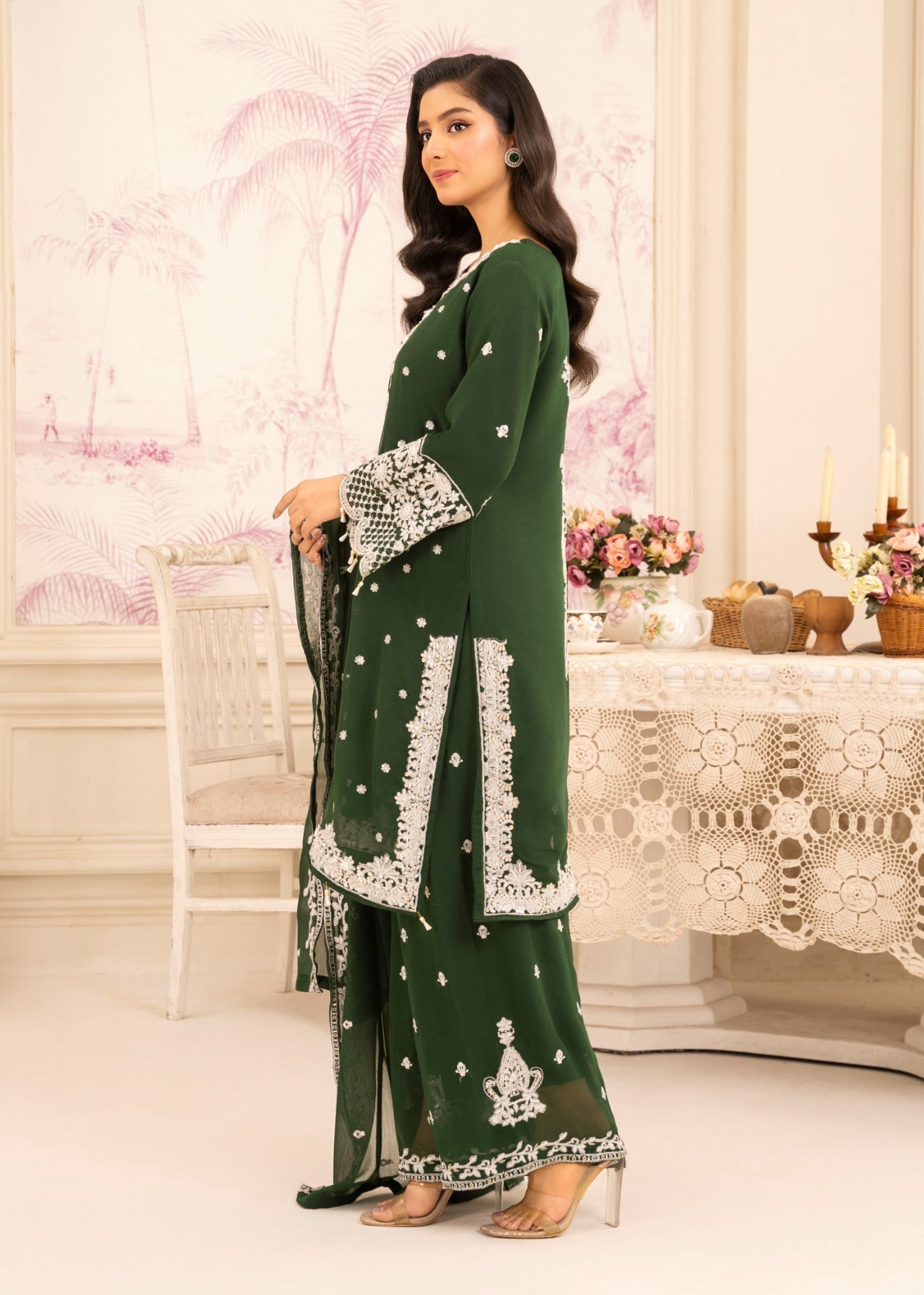 Four Season Boutique JASMEEN BOTTLE GREEN Women 3pcs