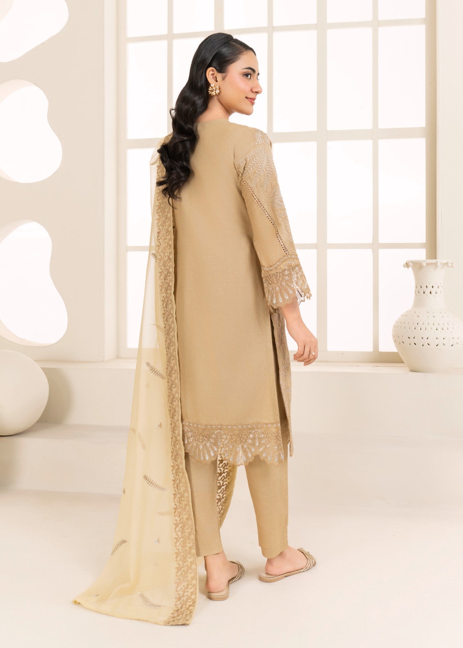 Four Season Boutique SADABAHAR COTTON BROWN Women 3pcs