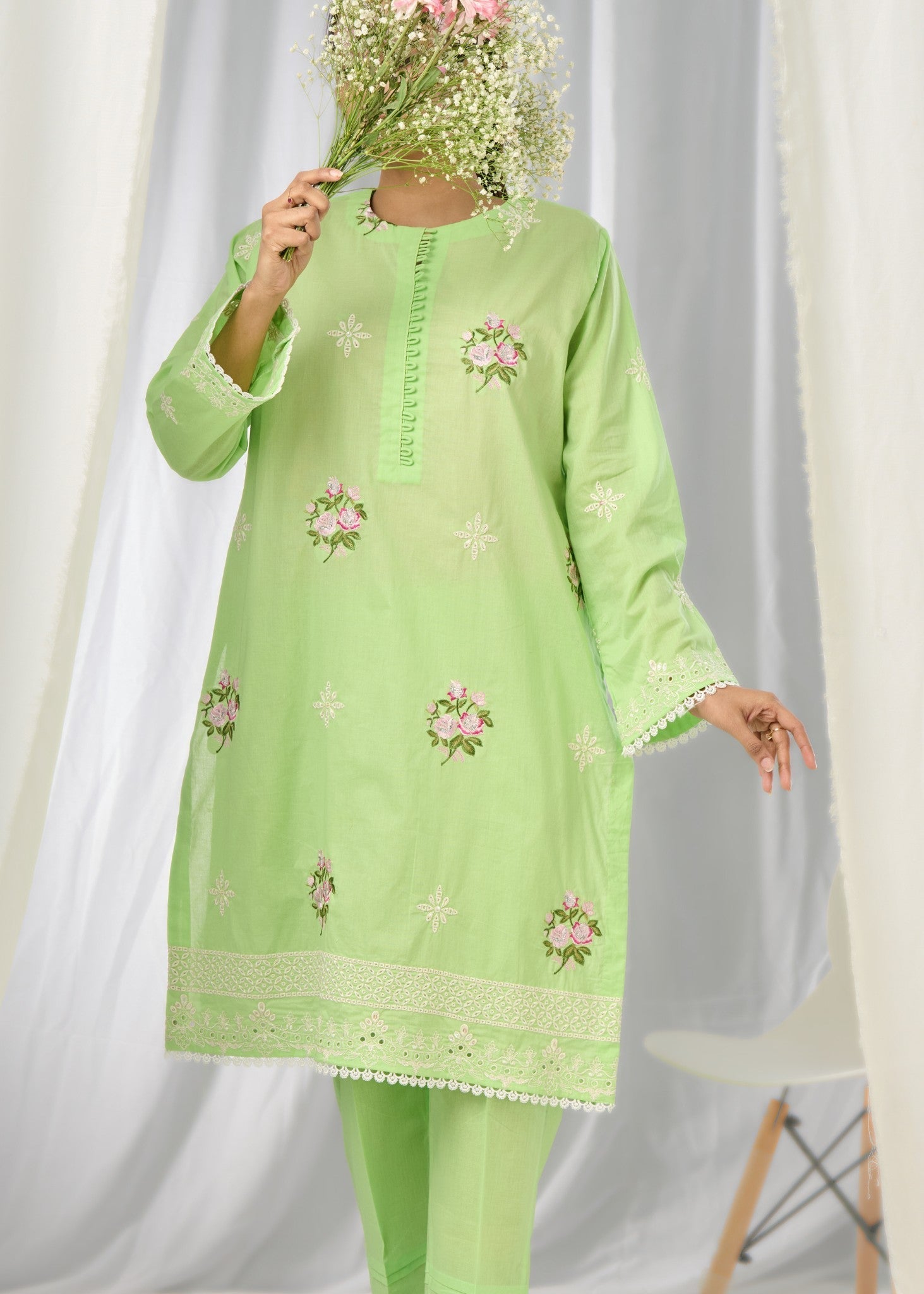 Musani Green Floral Women 2pcs