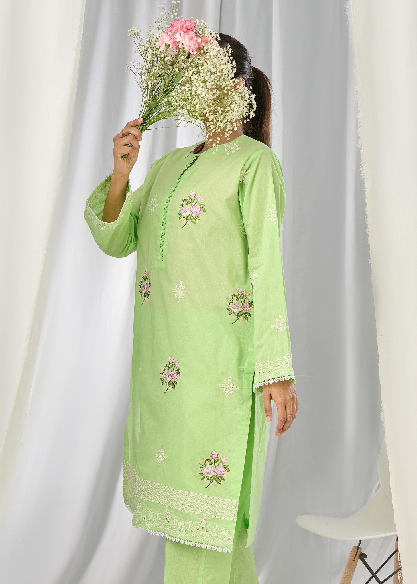 Musani Green Floral Women 2pcs