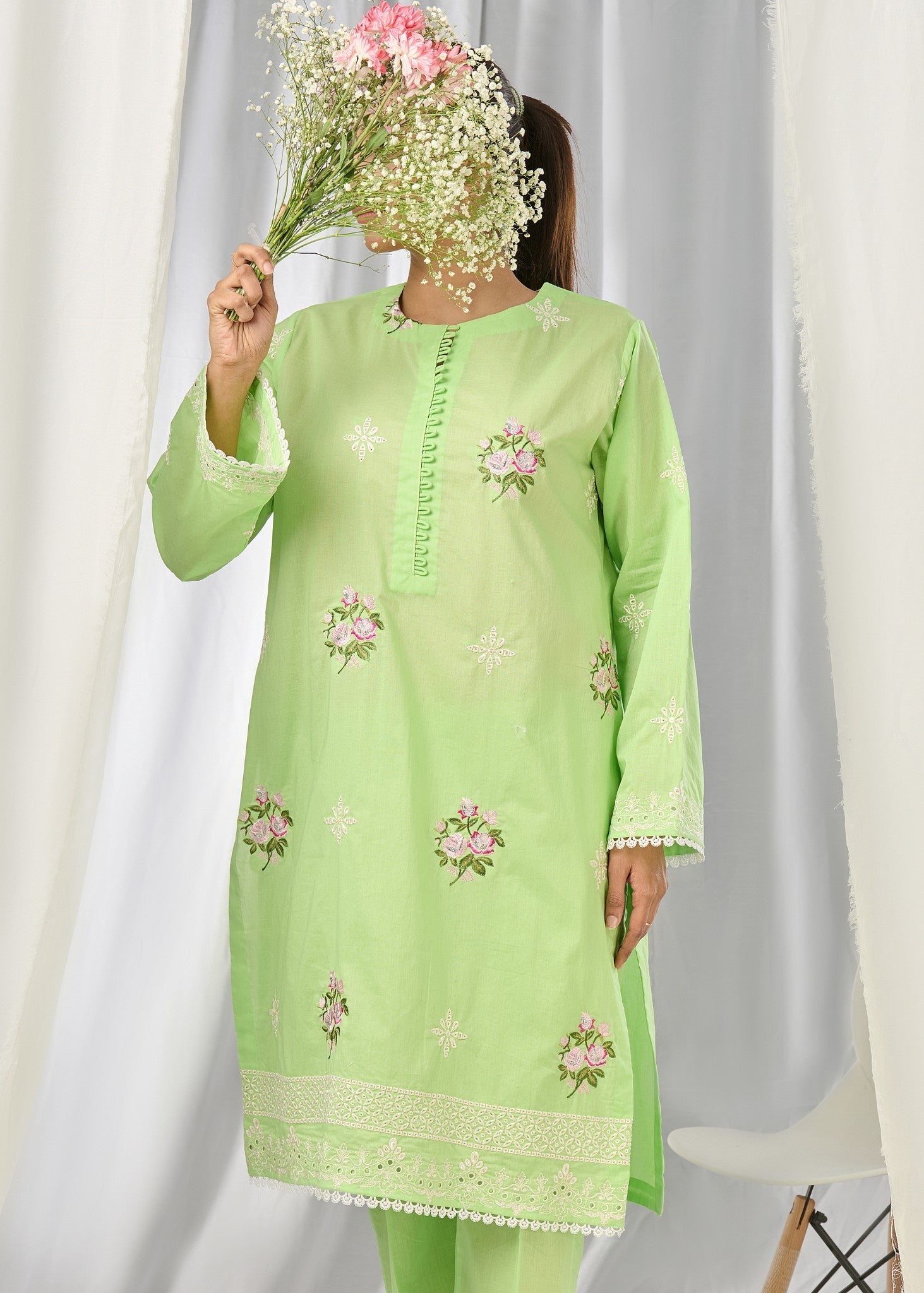 Musani Green Floral Women 2pcs