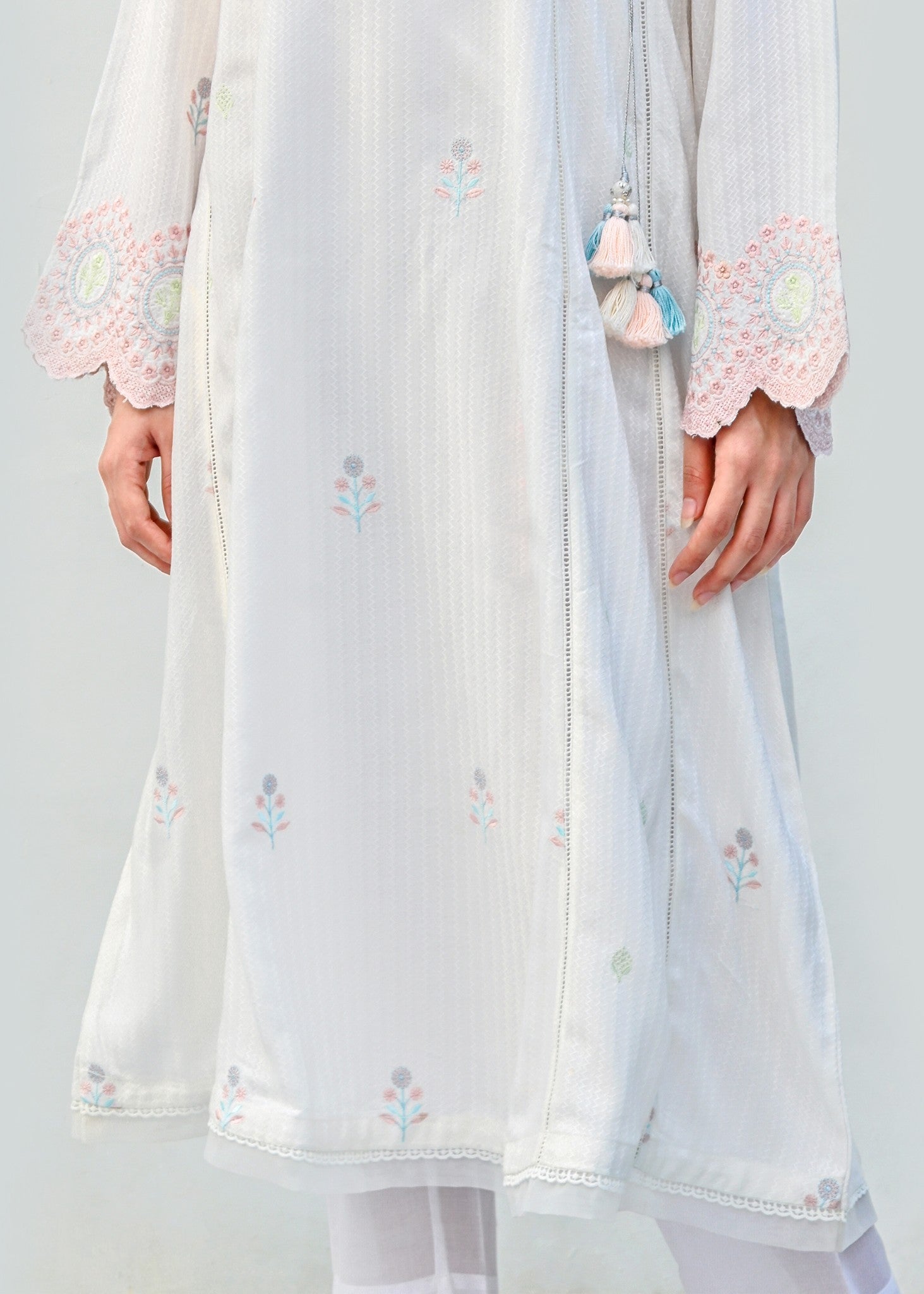 Musani Embroidered Summer Linen White (Pret) Women 2pcs