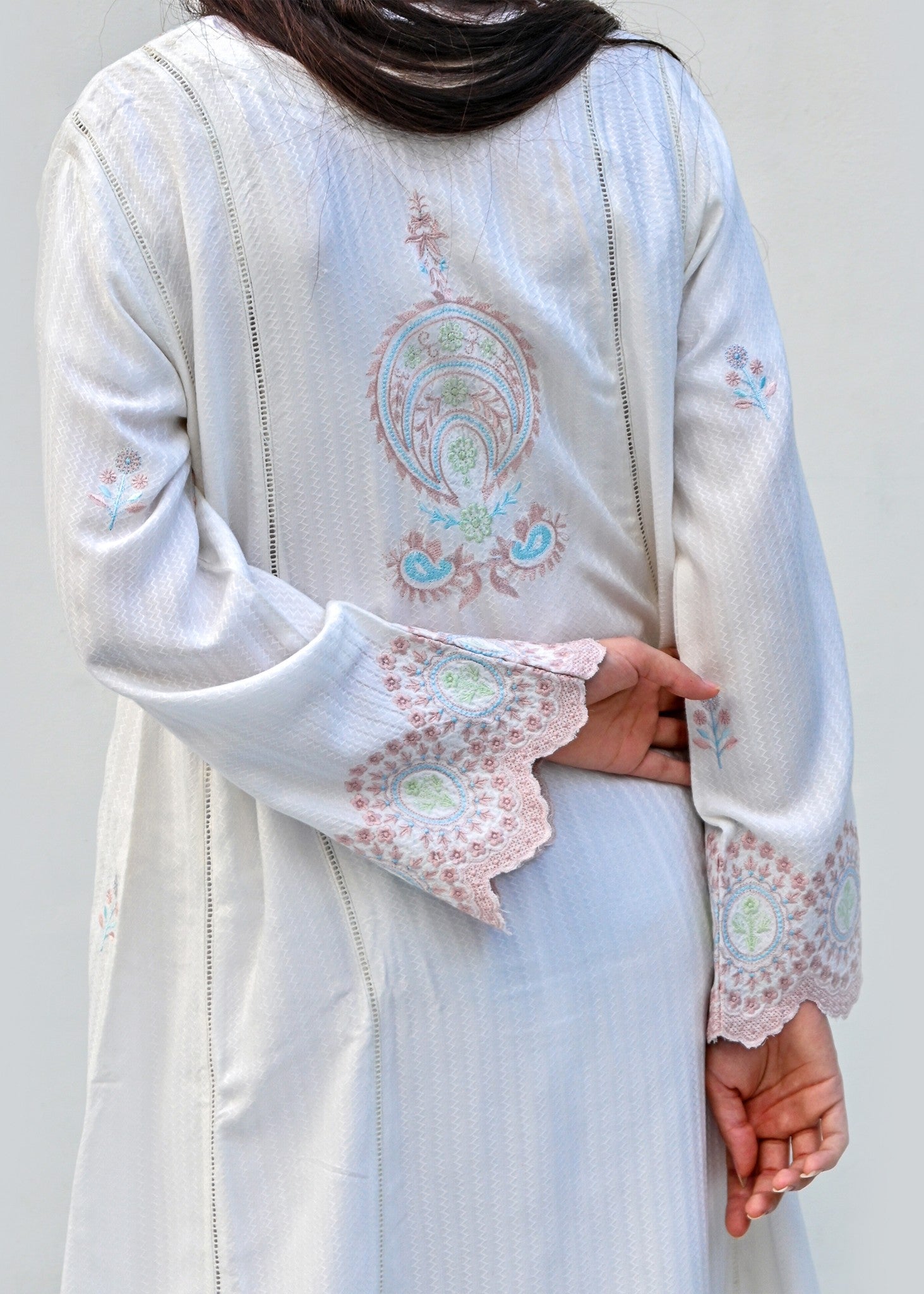 Musani Embroidered Summer Linen White (Pret) Women 2pcs