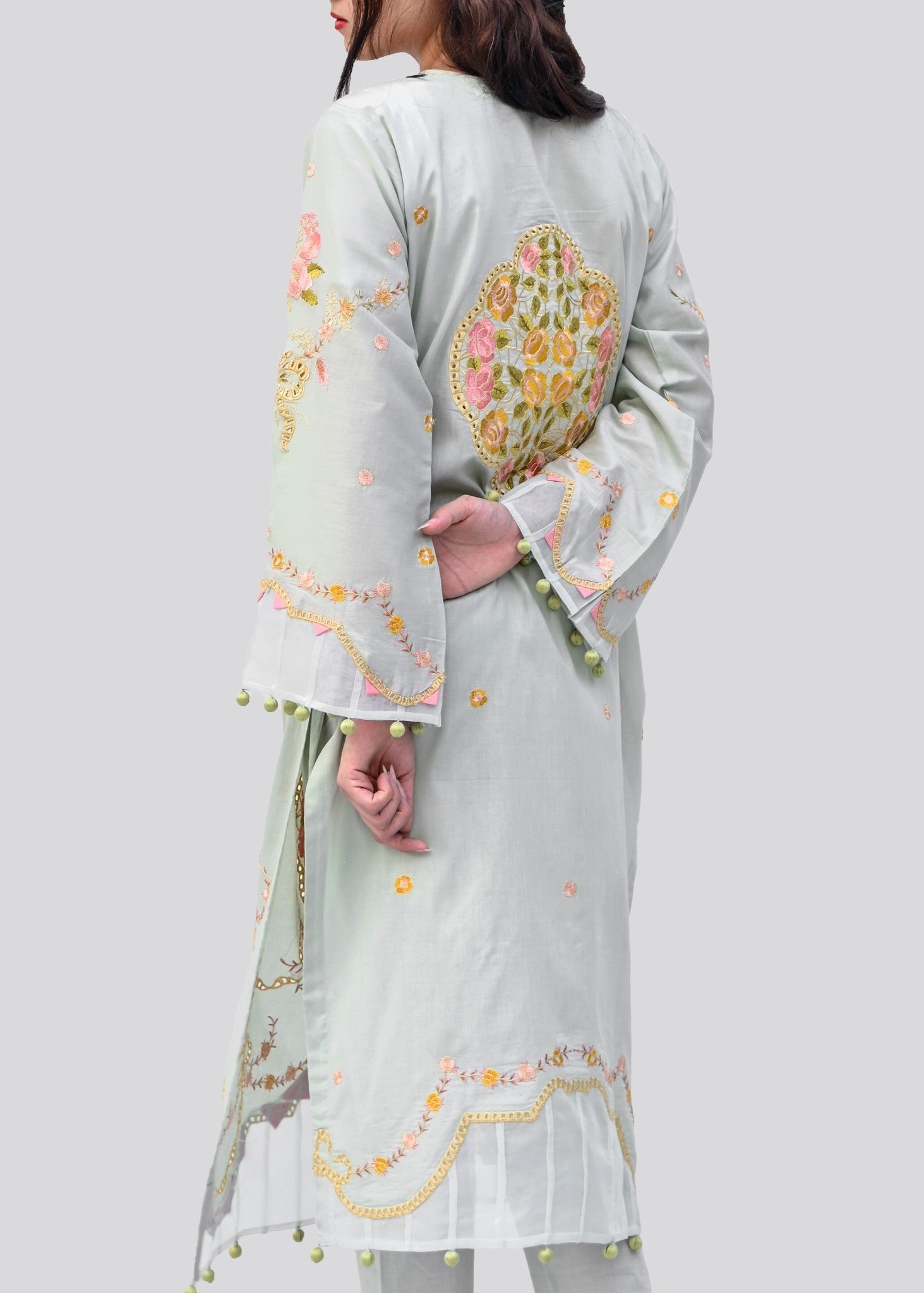 Musani Embroidered Lawn Mint Green (Pret) Women 2pcs