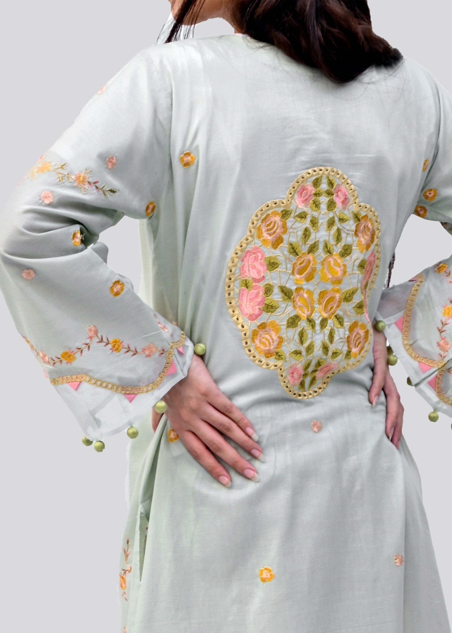 Musani Embroidered Lawn Mint Green (Pret) Women 2pcs