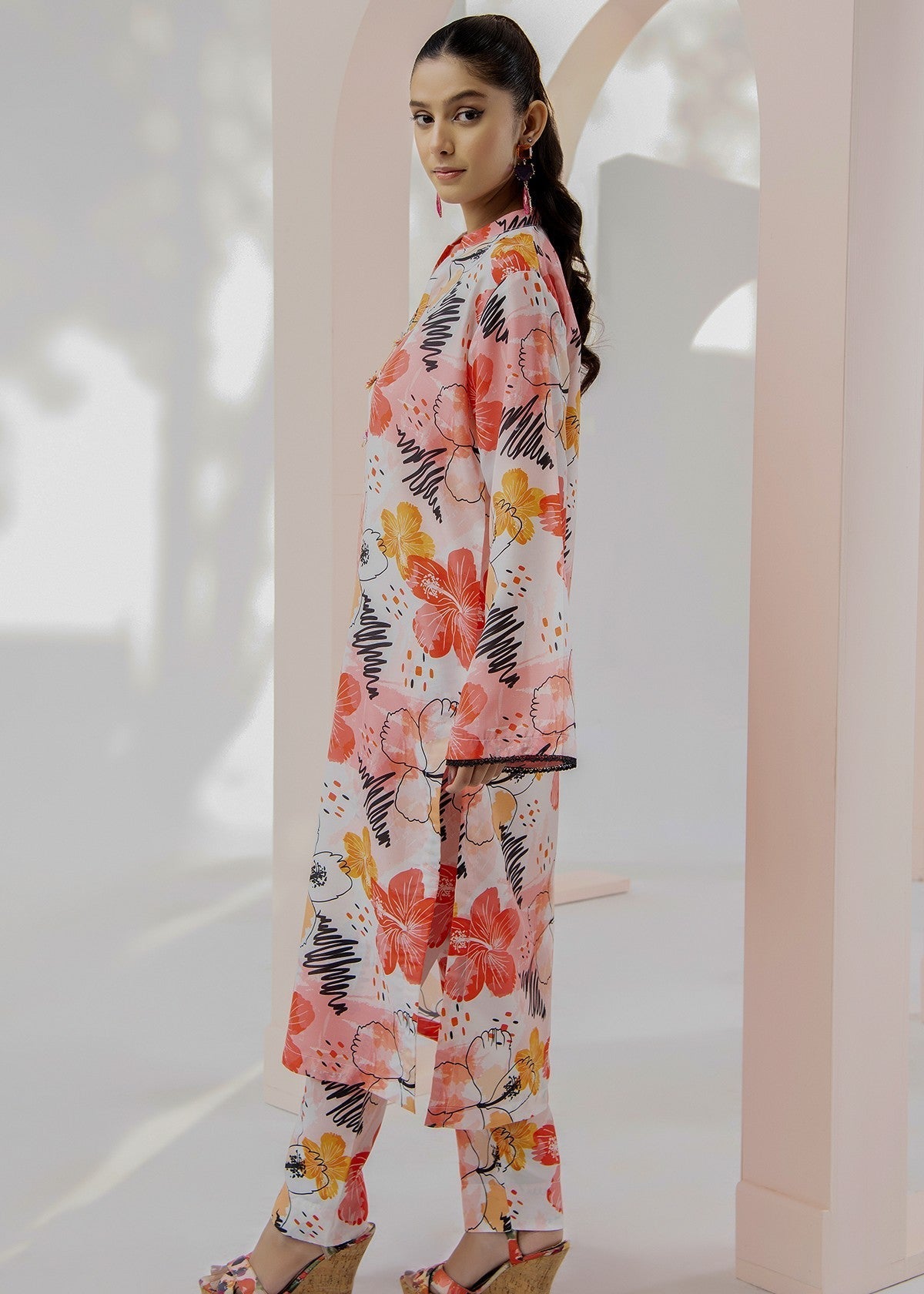 By-East Lawn Suit Printed (Multi) Women 2pcs