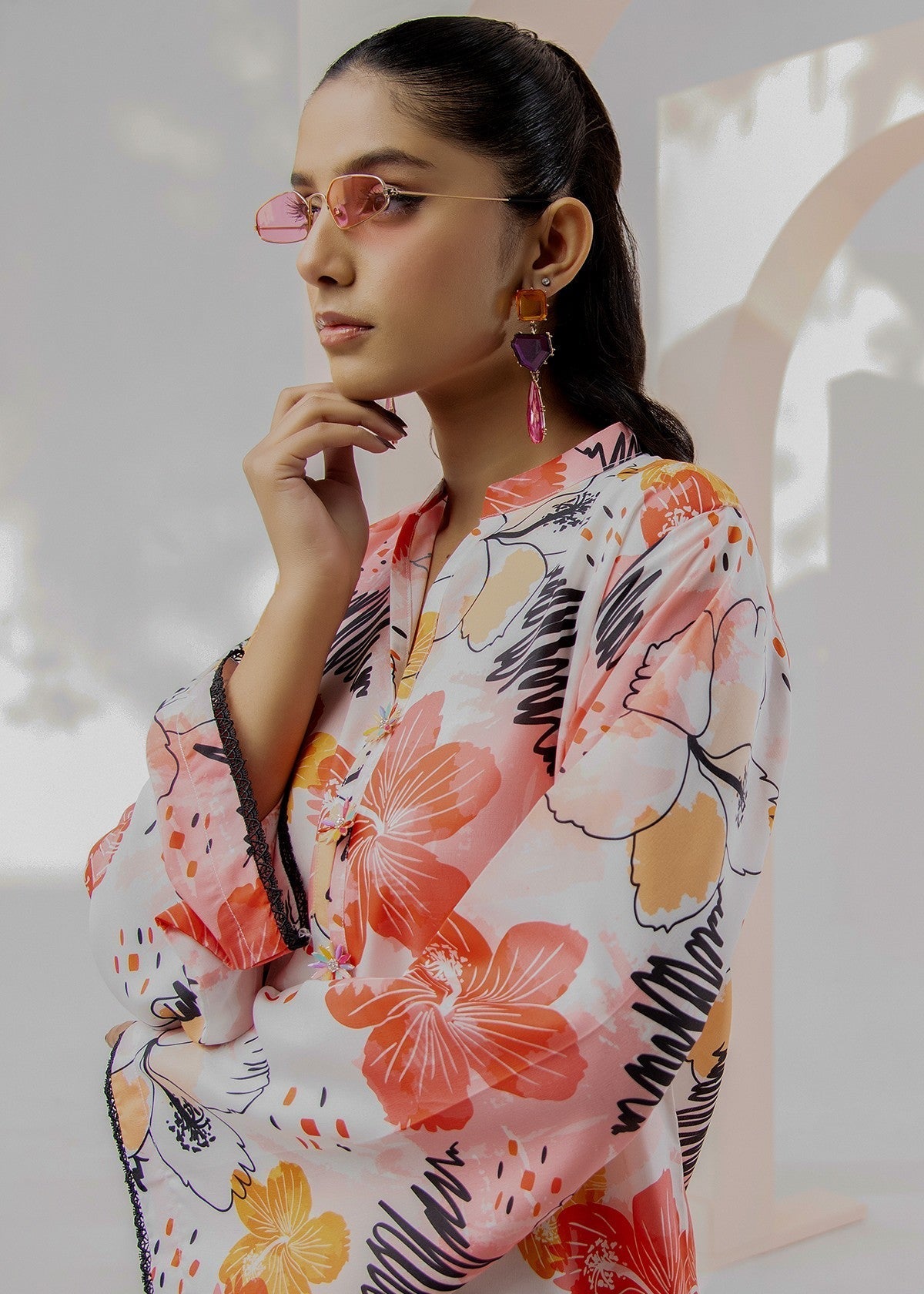 By-East Lawn Suit Printed (Multi) Women 2pcs